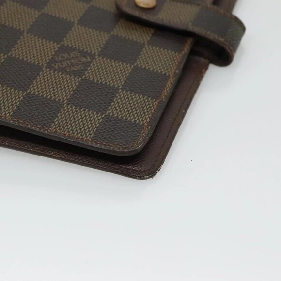 LOUIS VUITTON Damier Ebene Agenda MM Day Planner Cover R20240 LV Auth 130872 - Picture 5 of 16